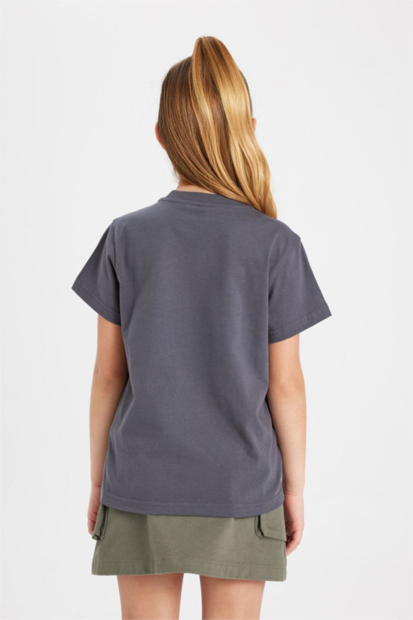 GIRLS & TEENS Anthracite Regular Fit Short Sleeve T-Shirt