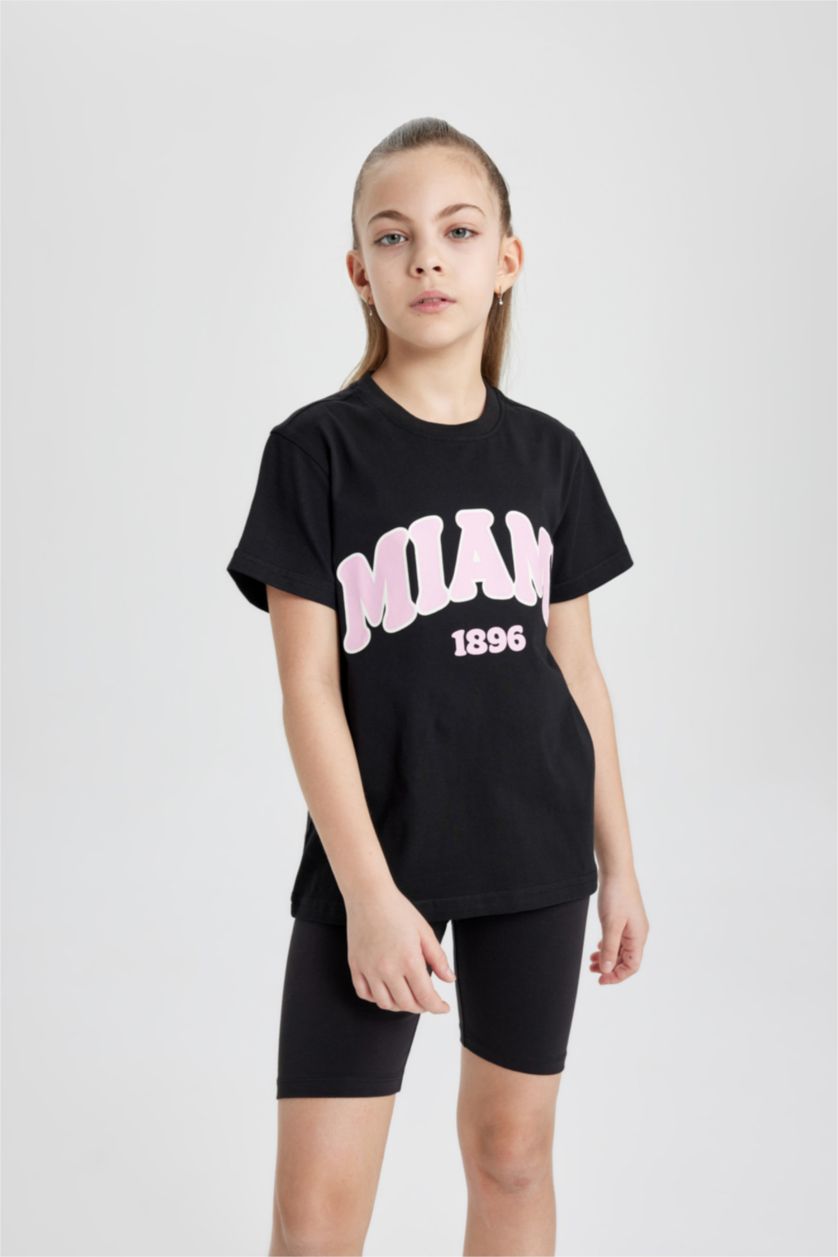Girls & Teens Black Girl Printed Short Sleeve T-Shirt