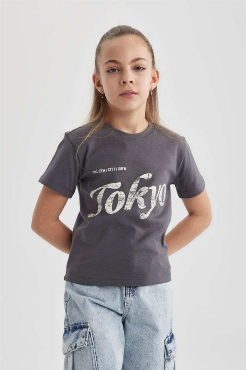 FILLES Anthracite T-shirt à manches courtes Fille