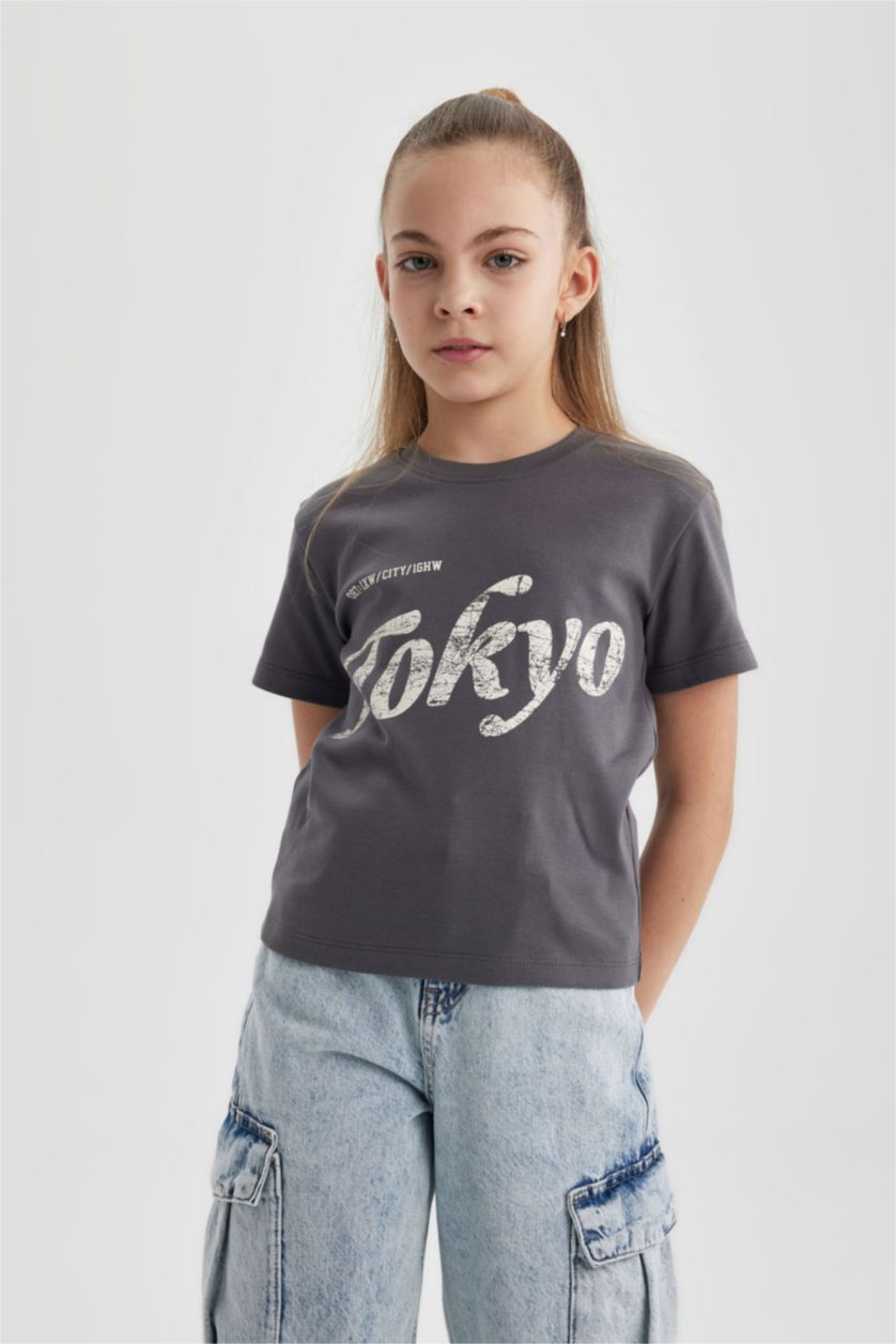 FILLES Anthracite T-shirt à manches courtes Fille