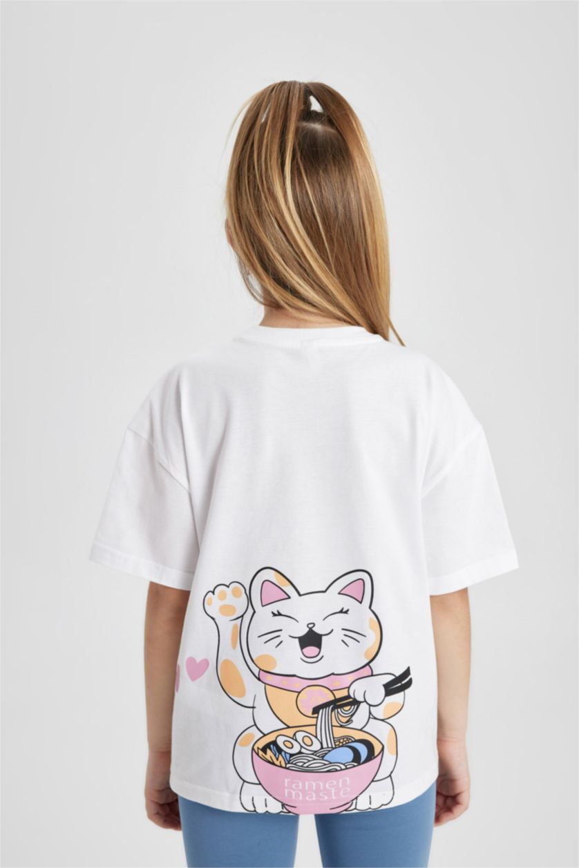 FILLES Blanc T-shirt à manches courtes Fille