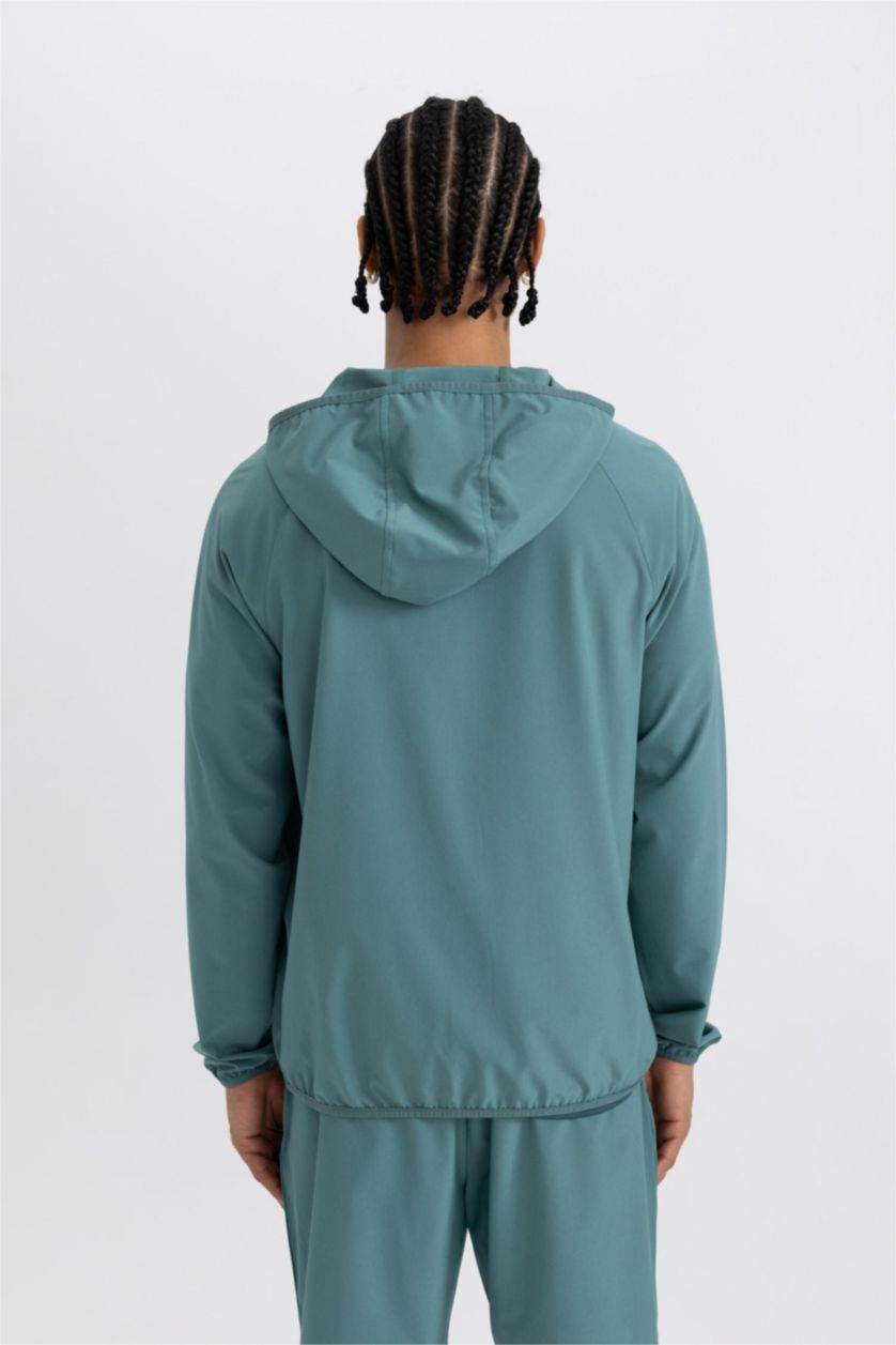 رجال أخضر Standard Fit Woven Cardigan