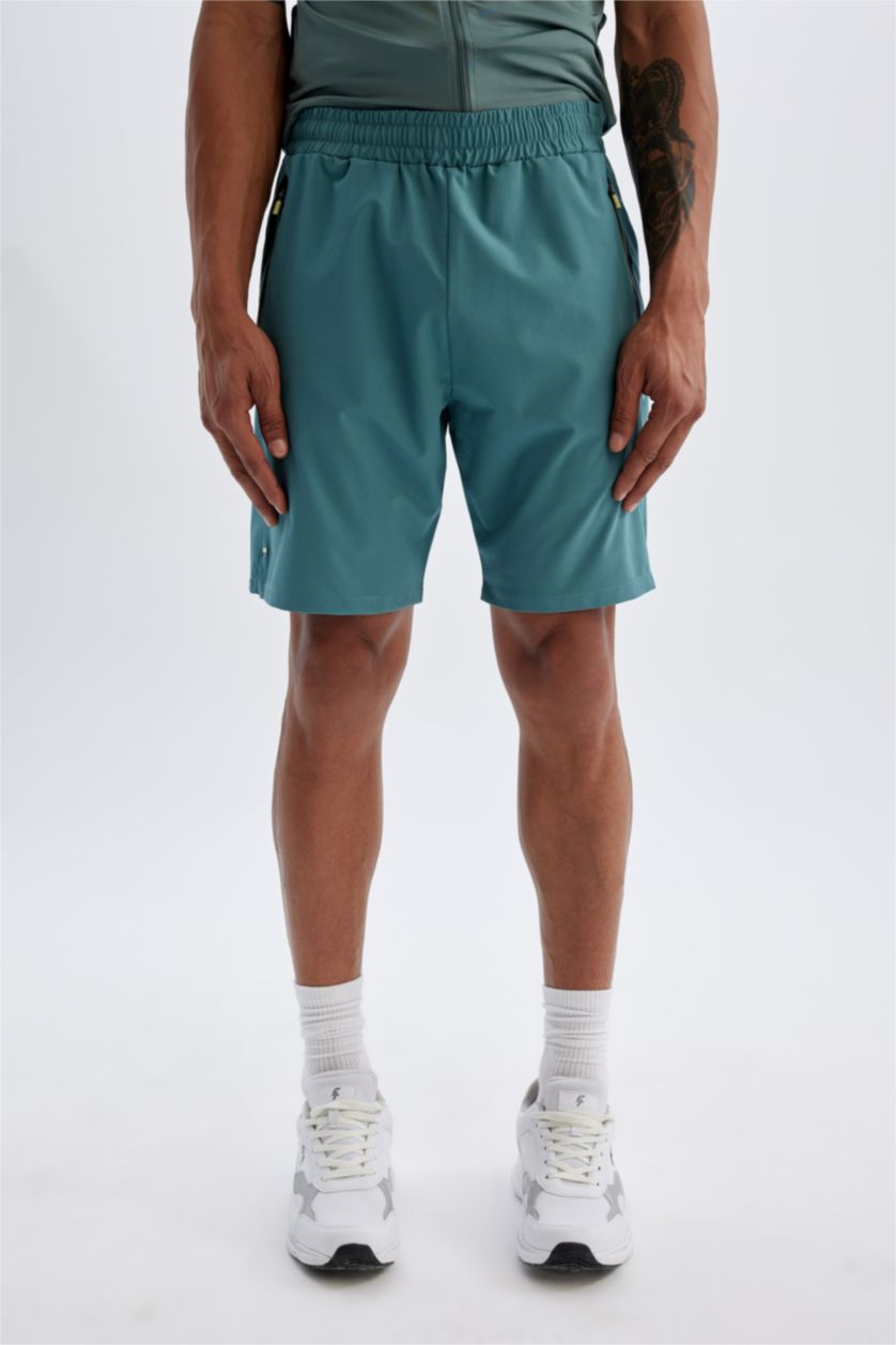 MAN Green DeFactoFit Standard Fit Short Leg Woven Shorts