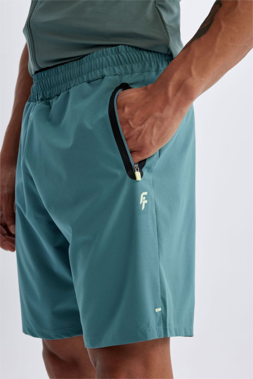 MAN Green DeFactoFit Standard Fit Short Leg Woven Shorts