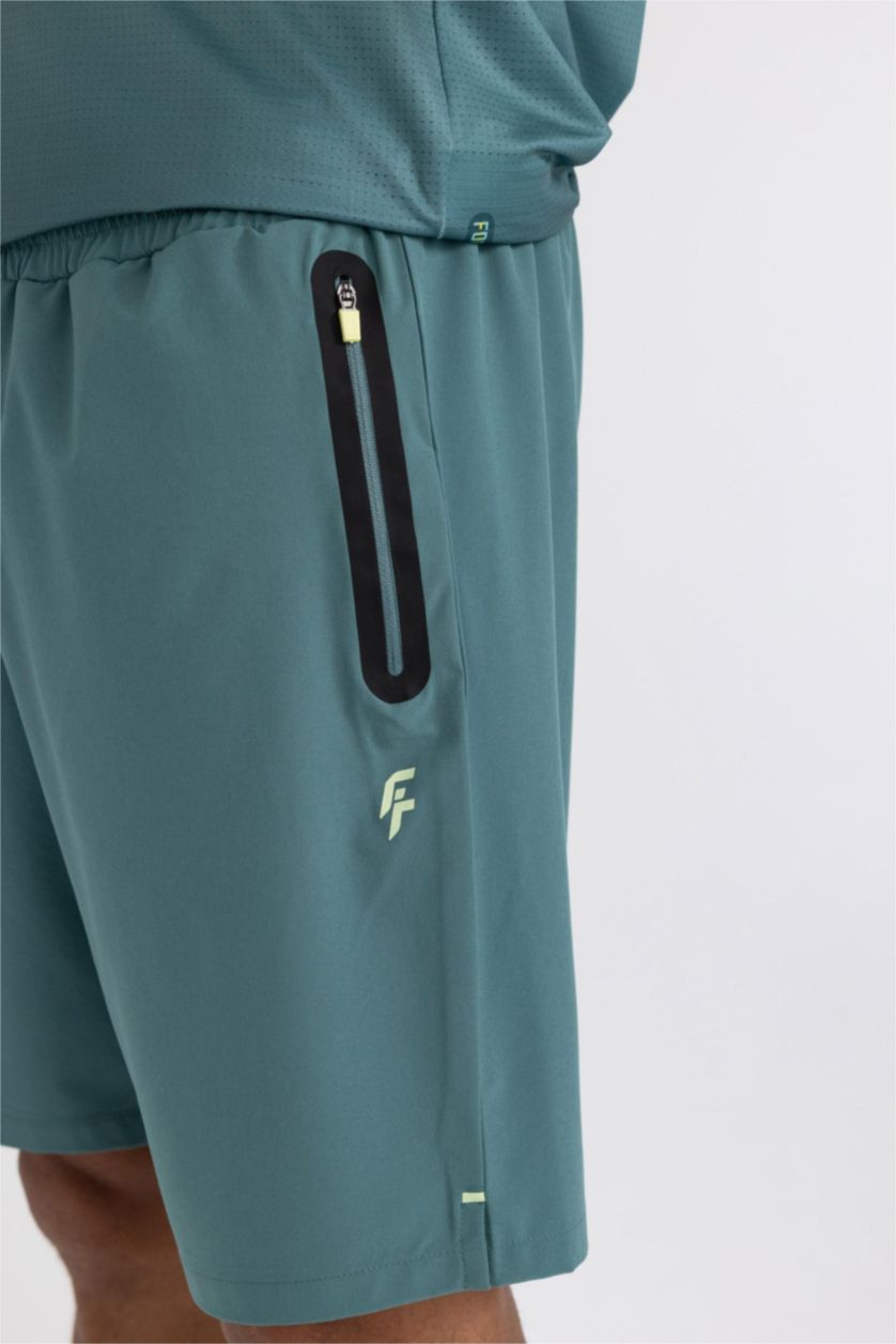 MAN Green DeFactoFit Standard Fit Short Leg Woven Shorts