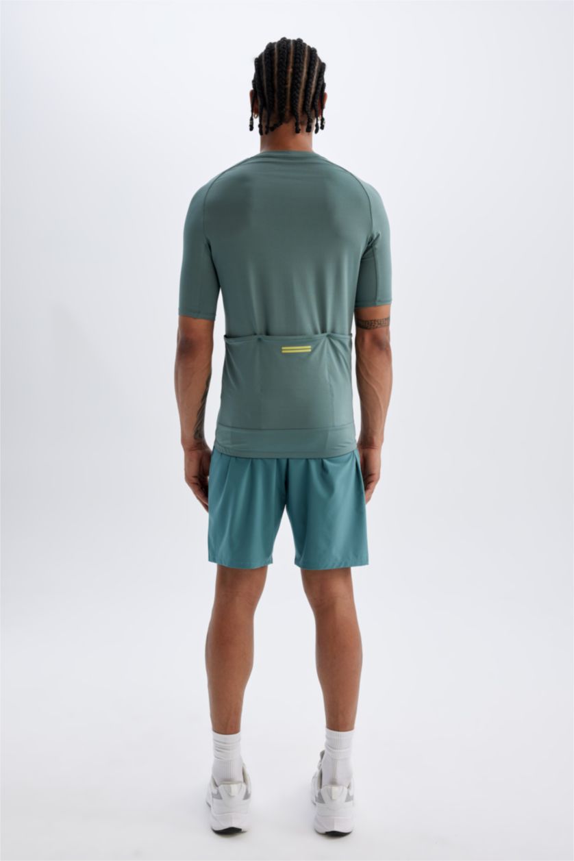 MAN Green DeFactoFit Standard Fit Short Leg Woven Shorts