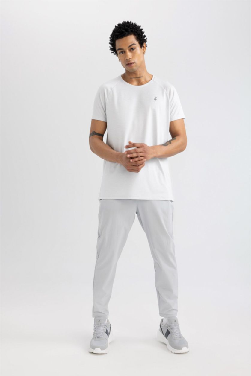 Man Light Grey DeFactoFit Slim Fit Double Pocket Standard Leg Jogger