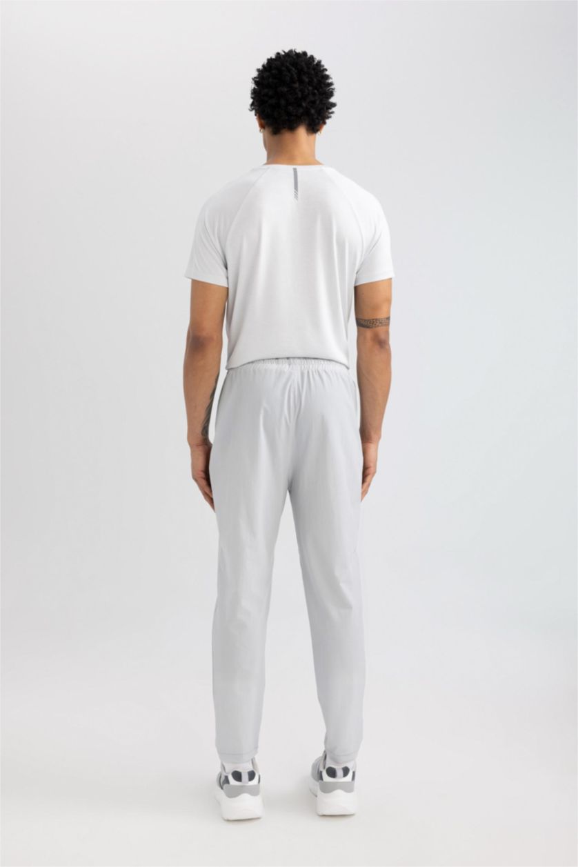 Man Light Grey DeFactoFit Slim Fit Double Pocket Standard Leg Jogger
