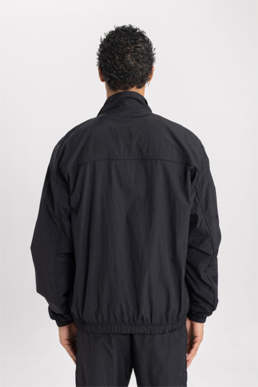 رجالي أسود جاكيت قصة عادية من DeFactoFit