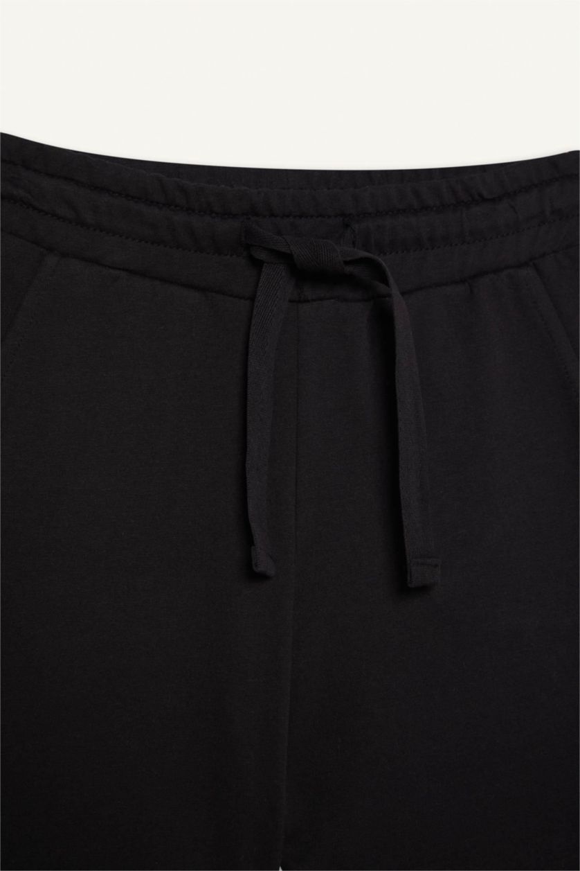 Kız Çocuk - Genç Kız Siyah Basic Düz Bermuda Şort Kız Çocuk