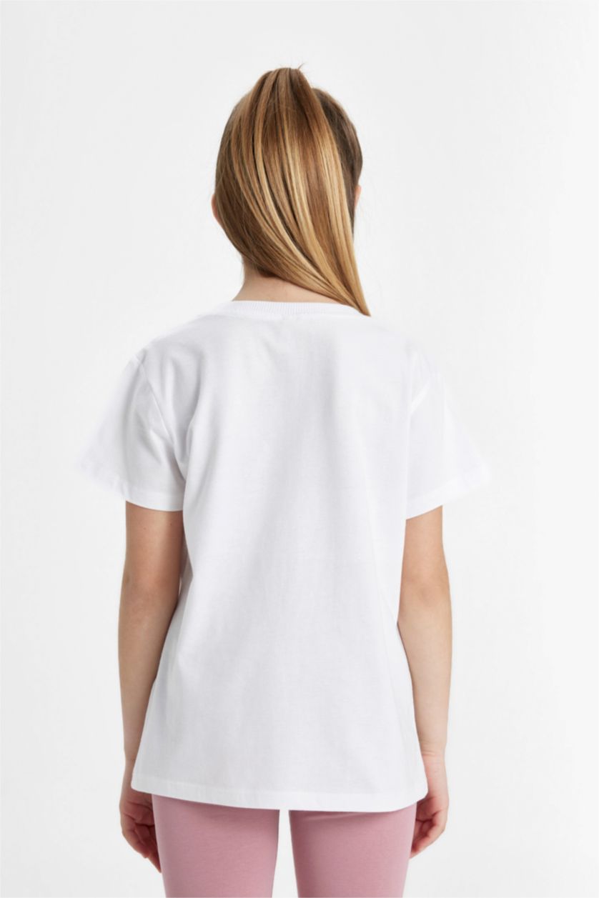 GIRLS & TEENS White Girl Printed Short Sleeve T-Shirt