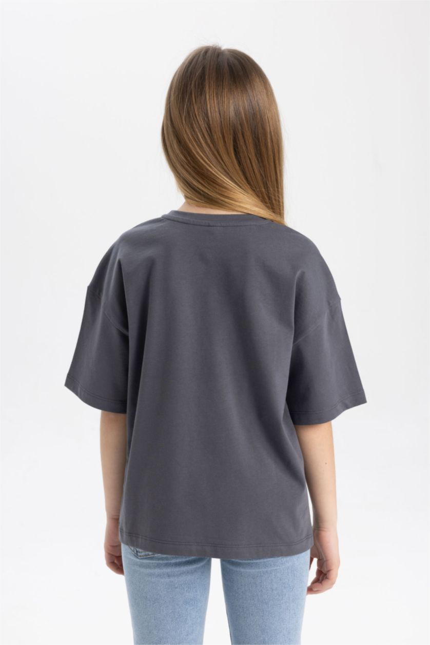 بنات أنثرا تيشيرت بناتي نص كم قصة مريحة