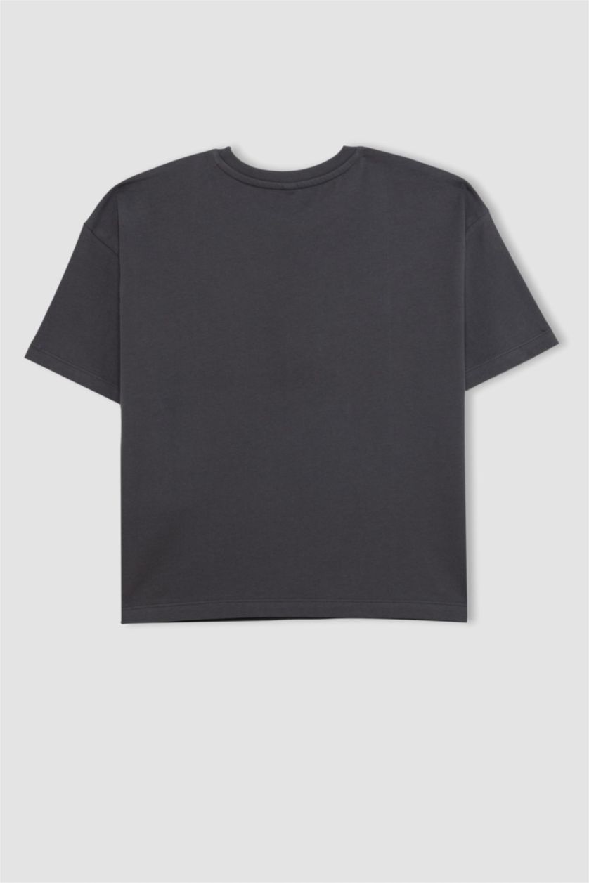 بنات أنثرا تيشيرت بناتي نص كم قصة مريحة