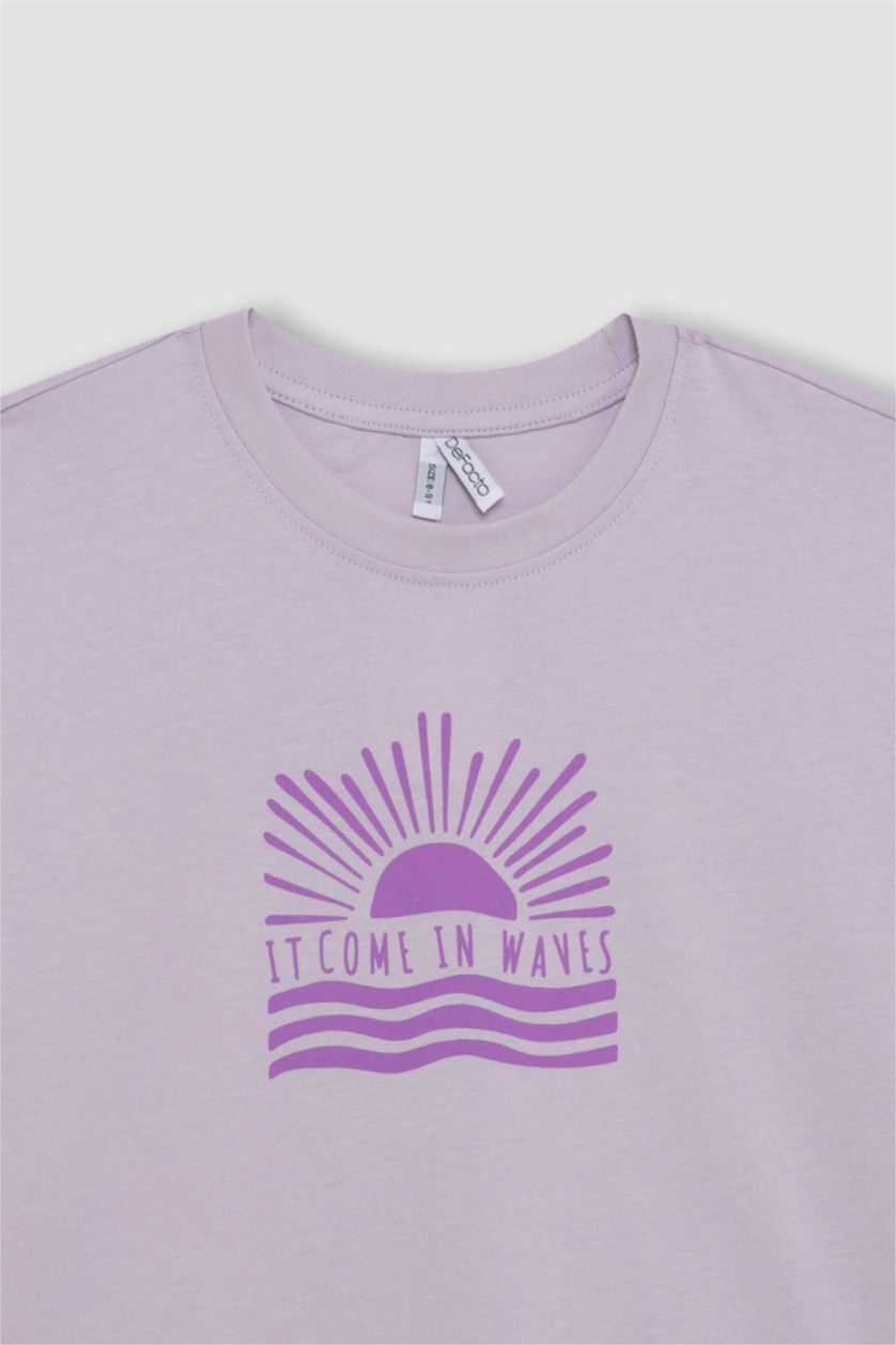 GIRLS & TEENS Light Lilac Girl Relax Fit Short Sleeve T-Shirt