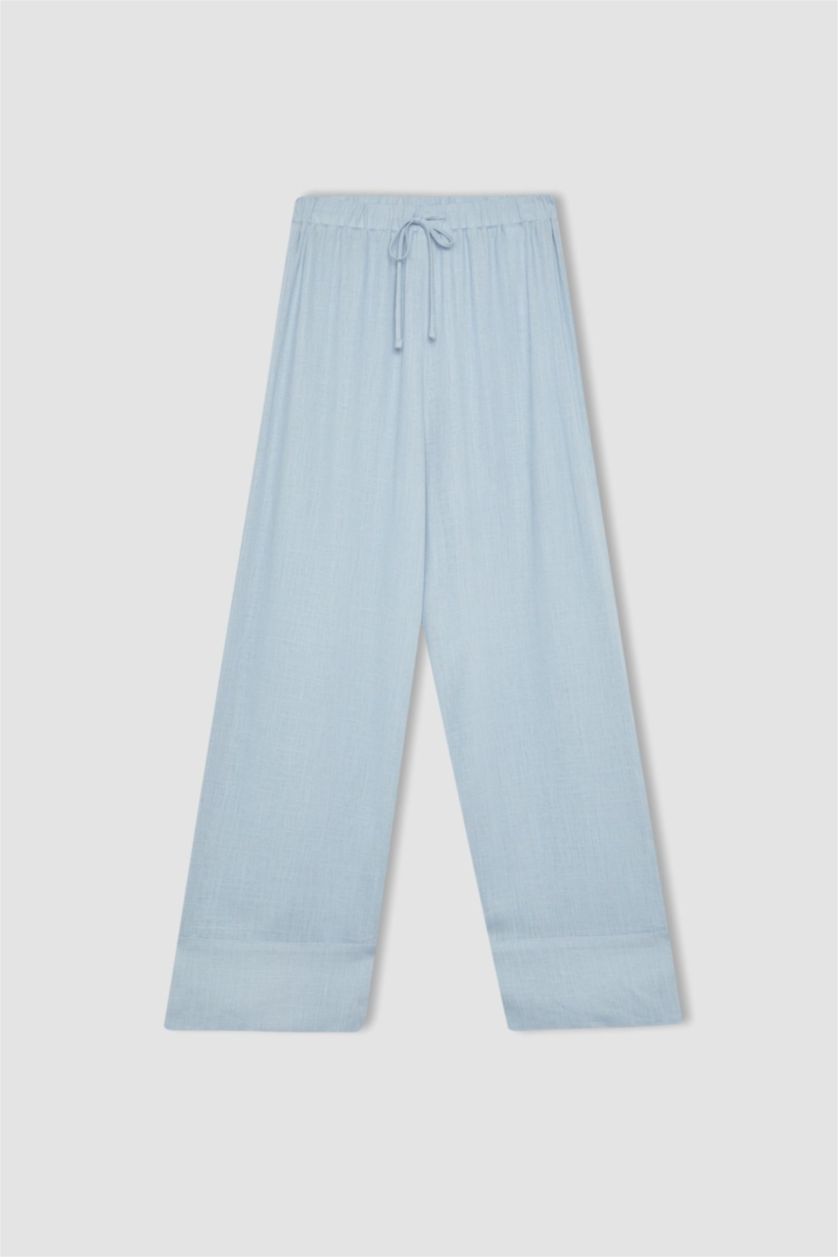 Женщины Светло-синий Брюки палаццо