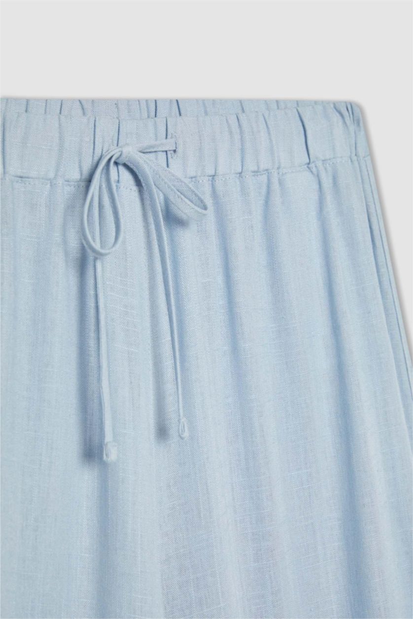 Женщины Светло-синий Брюки палаццо