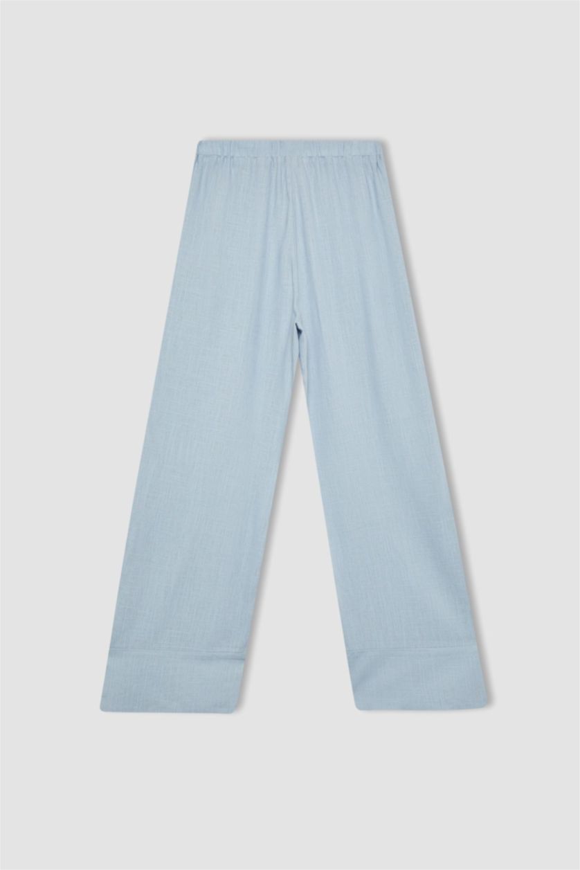 Женщины Светло-синий Брюки палаццо