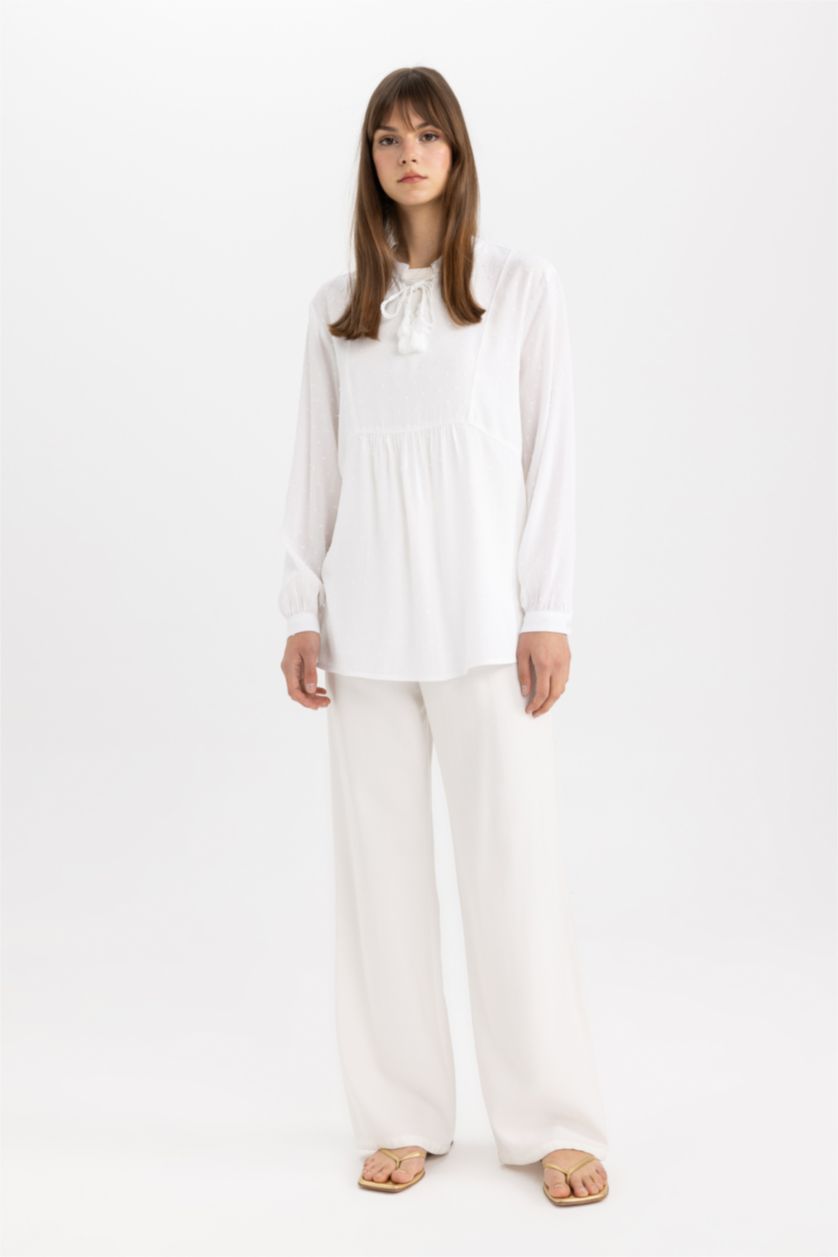 WOMAN White Relax Fit Long Sleeve Tunic