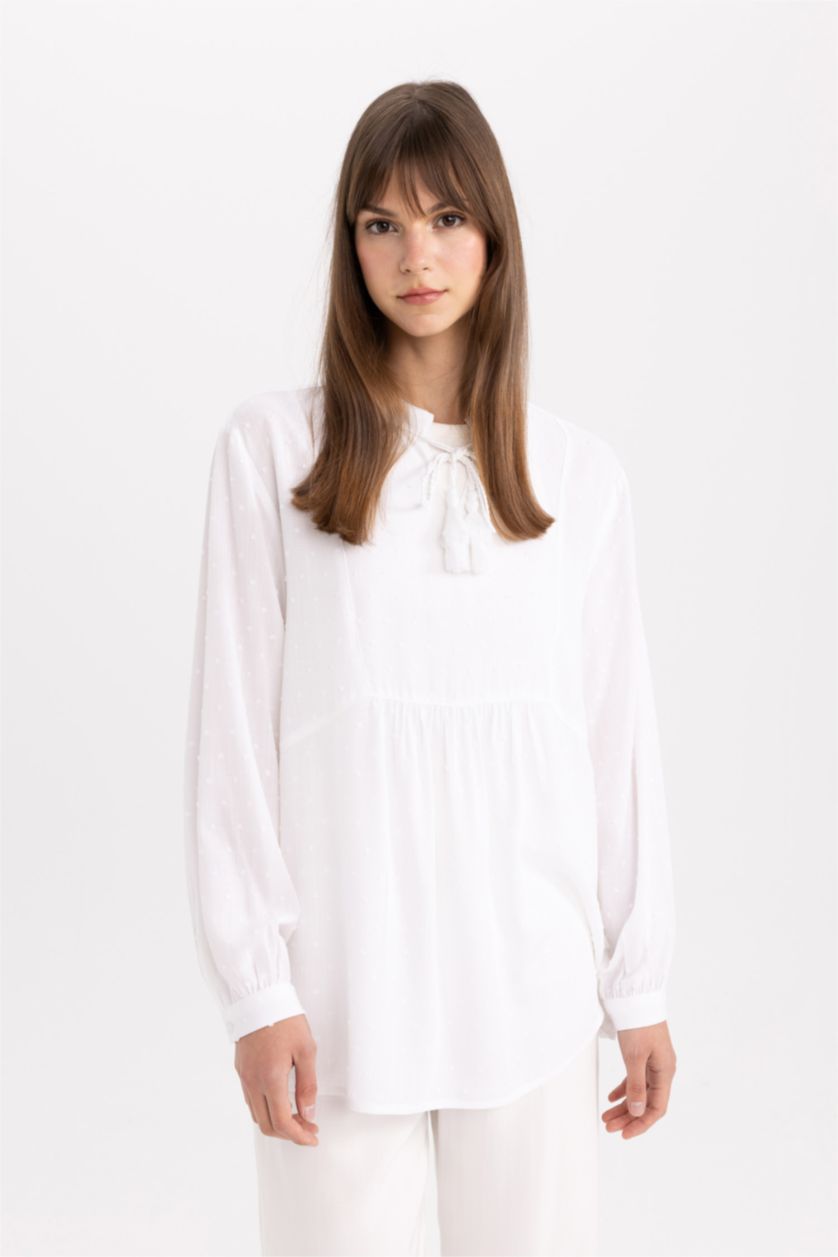 WOMAN White Relax Fit Long Sleeve Tunic