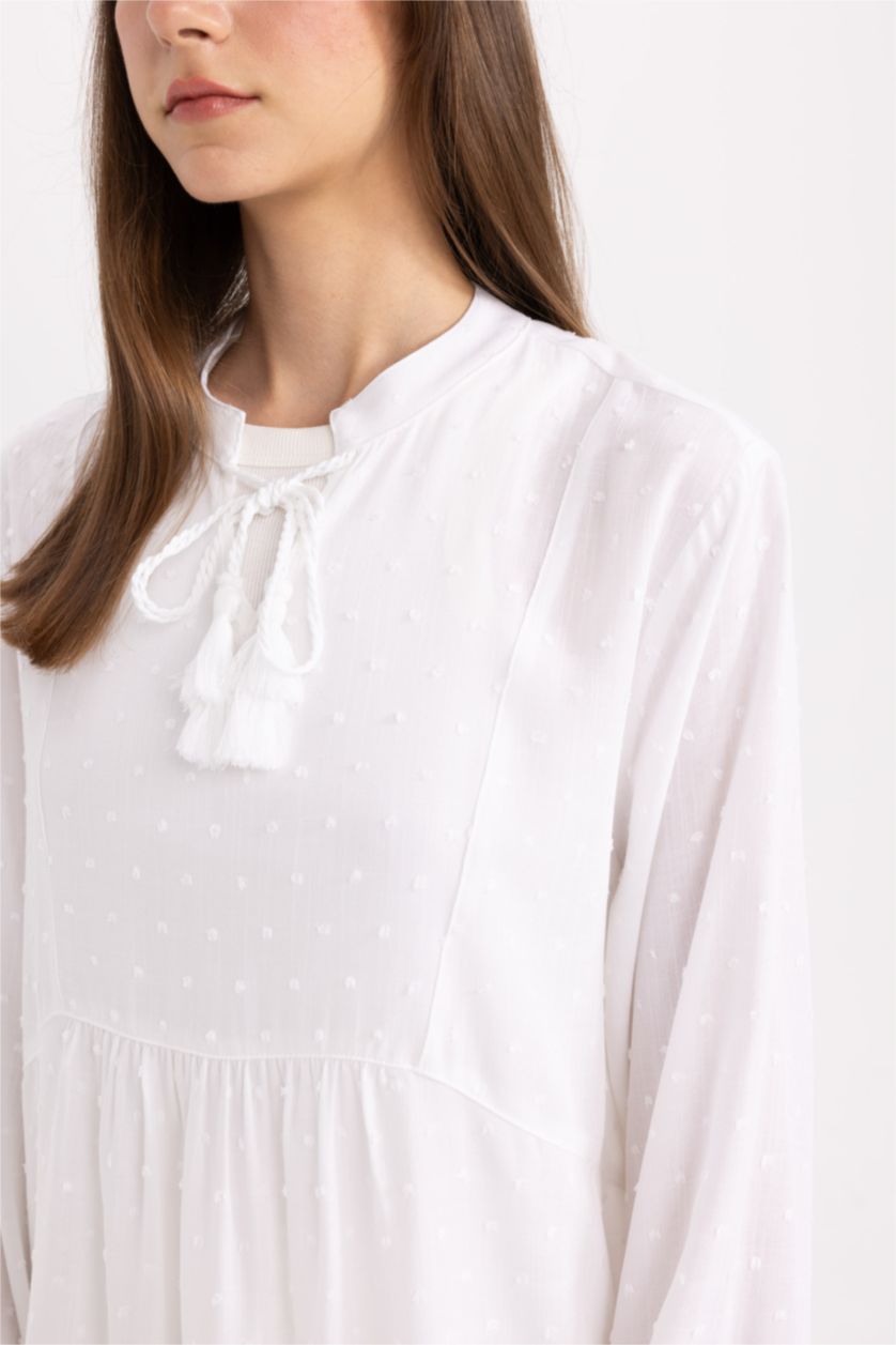 WOMAN White Relax Fit Long Sleeve Tunic