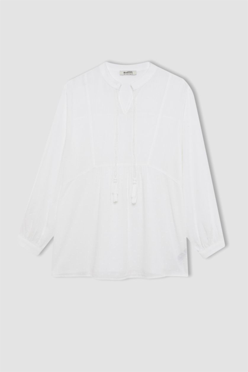 WOMAN White Relax Fit Long Sleeve Tunic