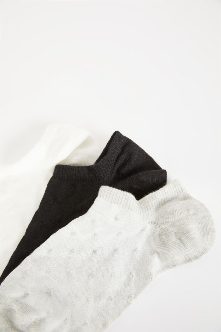 Kadın Karma Kadın 3'lü Pamuklu Sneaker Çorap