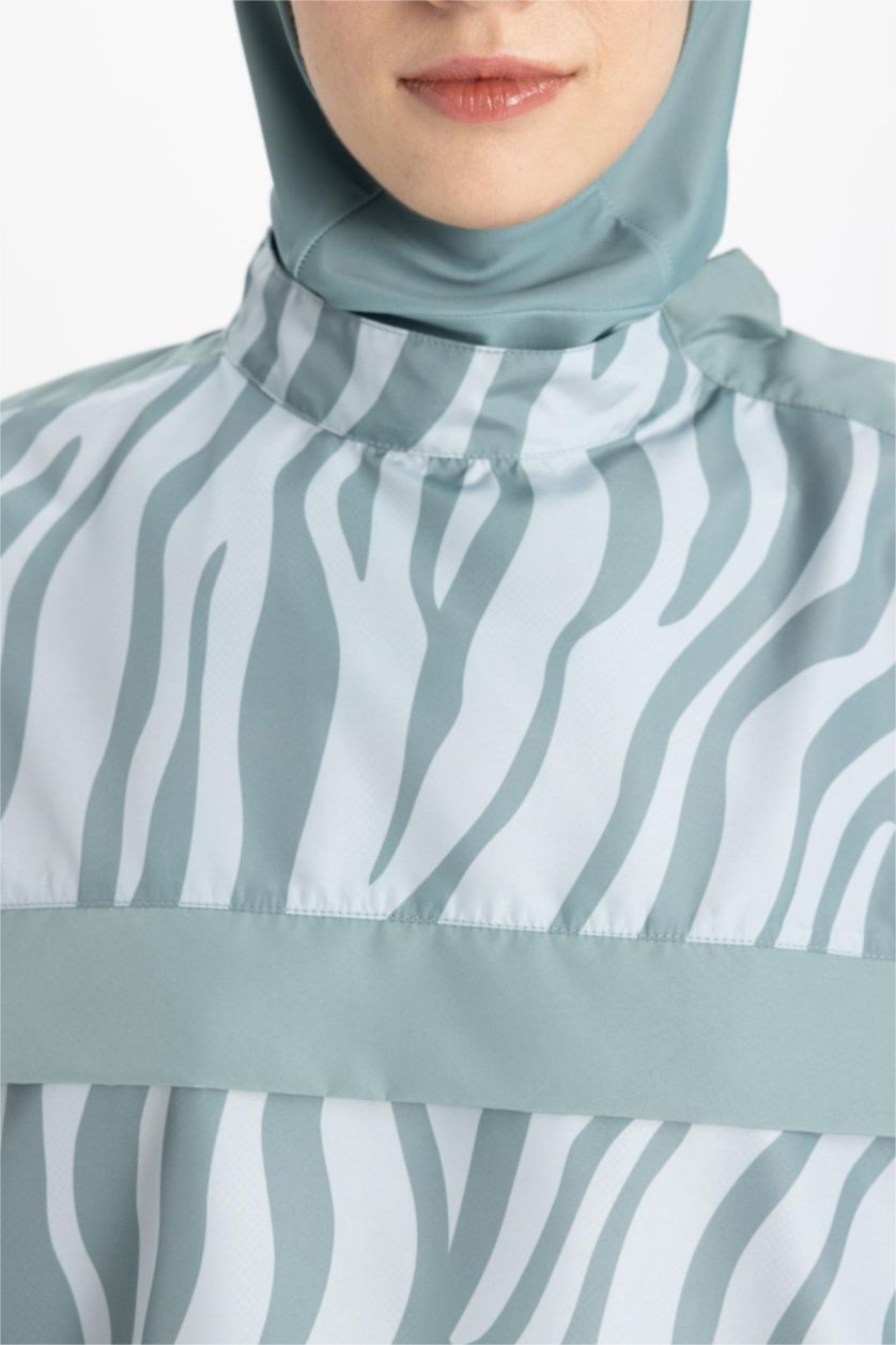 حريمي أخضر فاتح طقم بوركيني محجبات قصة عادية - 3 قطع