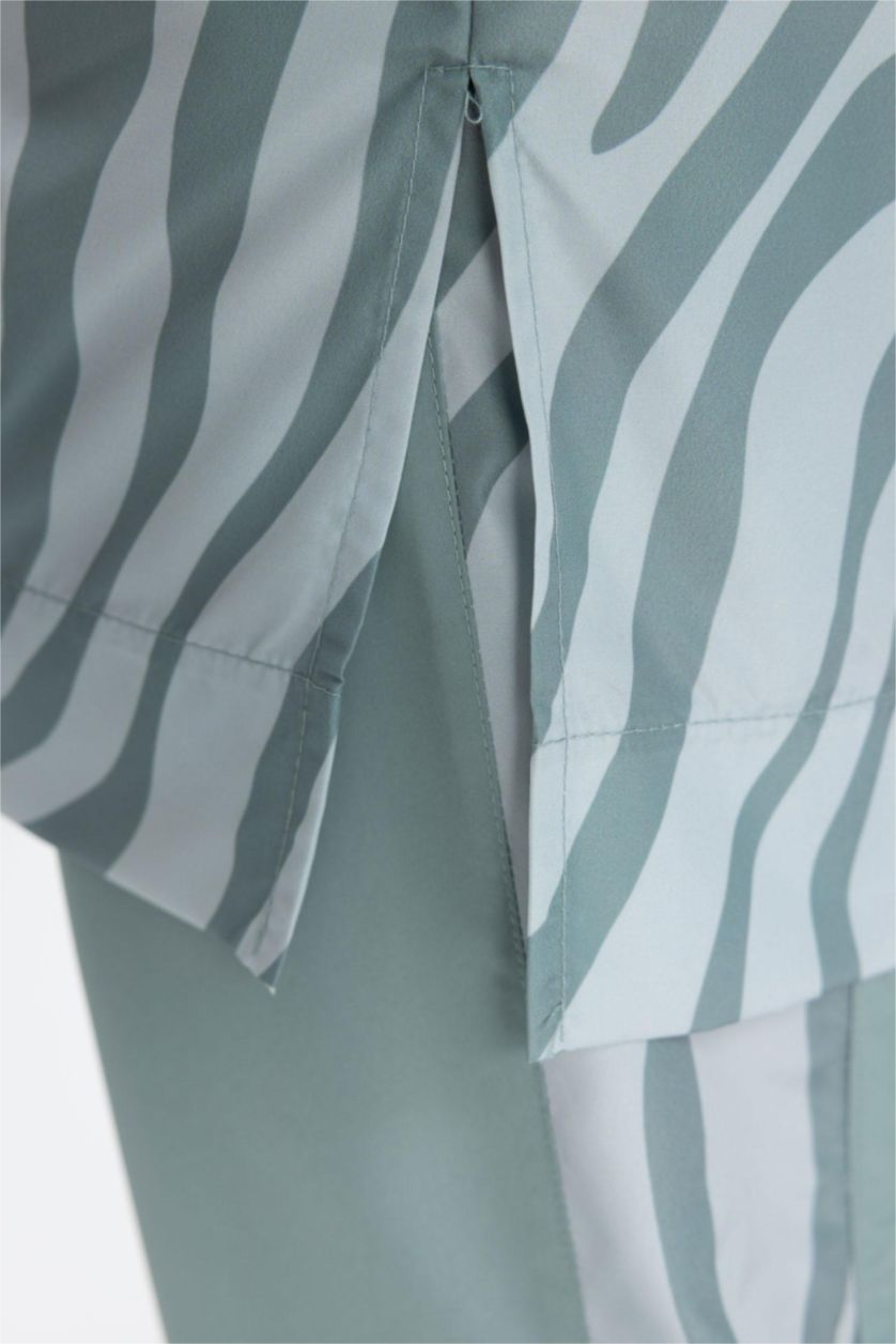 حريمي أخضر فاتح طقم بوركيني محجبات قصة عادية - 3 قطع