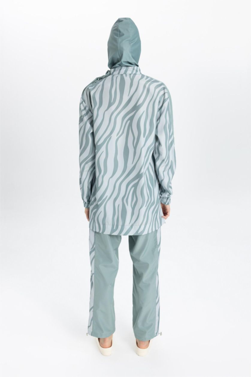 حريمي أخضر فاتح طقم بوركيني محجبات قصة عادية - 3 قطع