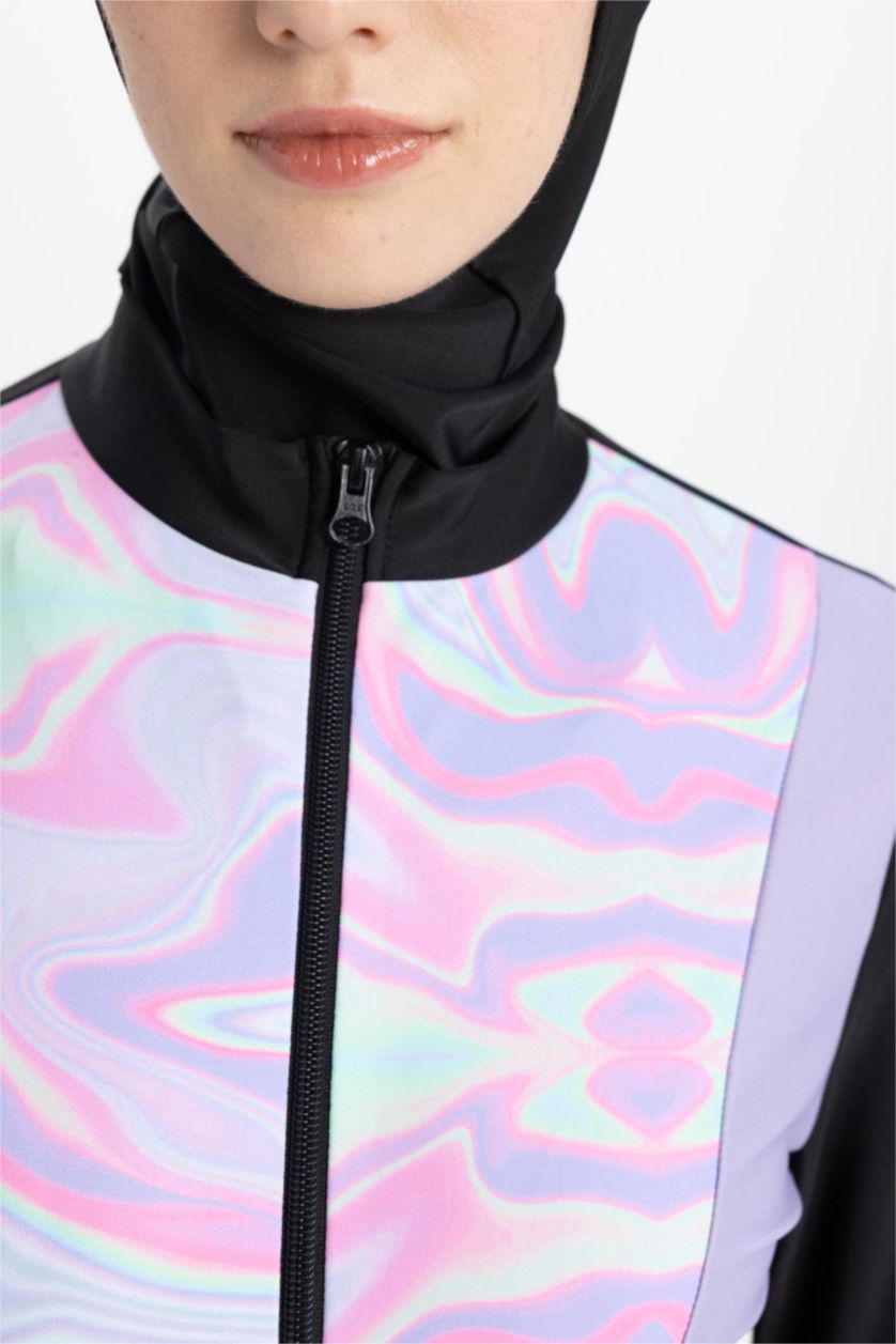 WOMAN Black Regular Fit 4 Piece Burkini Set