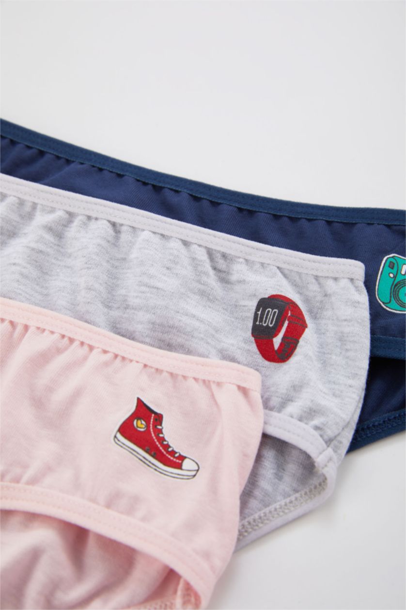 Kız Çocuk - Genç Kız Pembe Kız Çocuk 3'lü Slip Külot