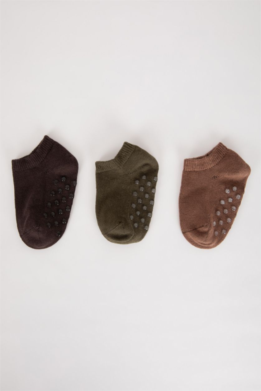 BABY BOY Light Brown Baby Boy 3 piece Short Socks