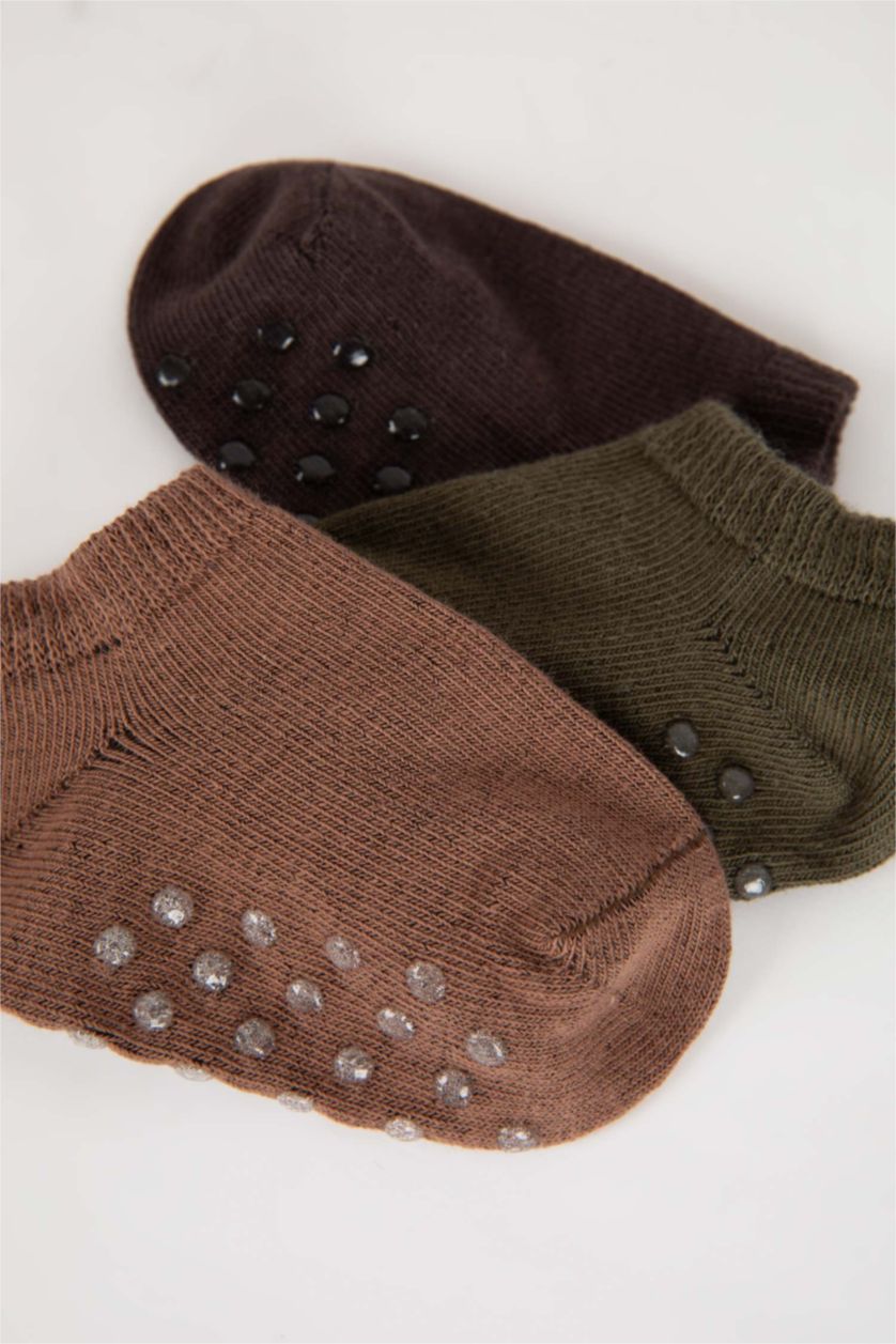 BABY BOY Light Brown Baby Boy 3 piece Short Socks