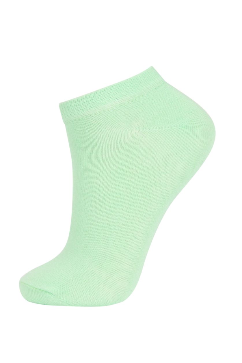 Kız Çocuk - Genç Kız Açık Neon Yeşil 3'lü Pamuklu Soket Çorap Kız Çocuk
