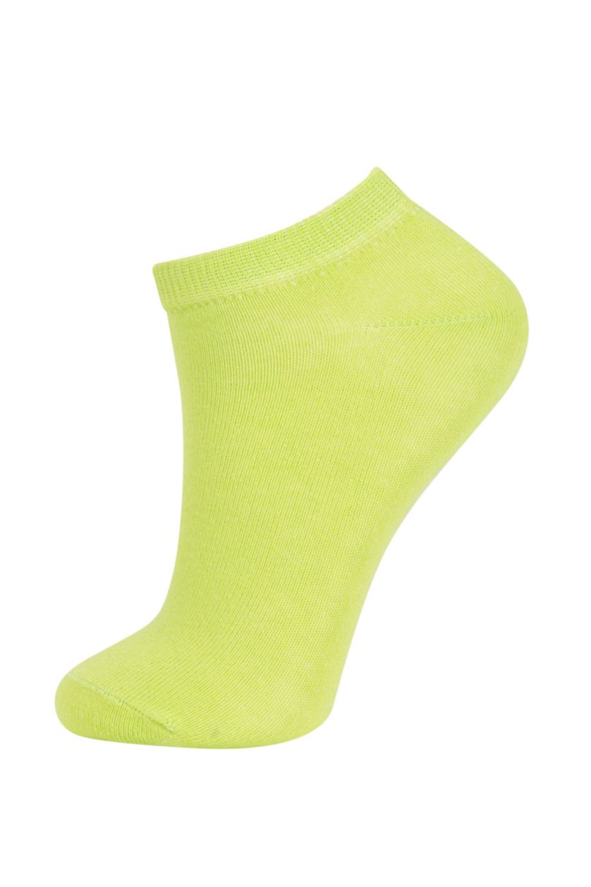 Kız Çocuk - Genç Kız Açık Neon Yeşil 3'lü Pamuklu Soket Çorap Kız Çocuk