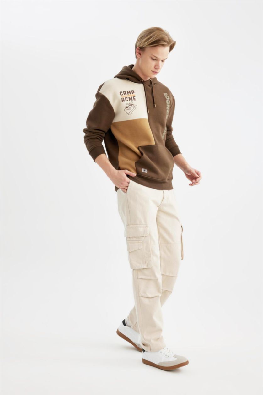 Мужчины Песочный Брюки Wide Leg для мужчин