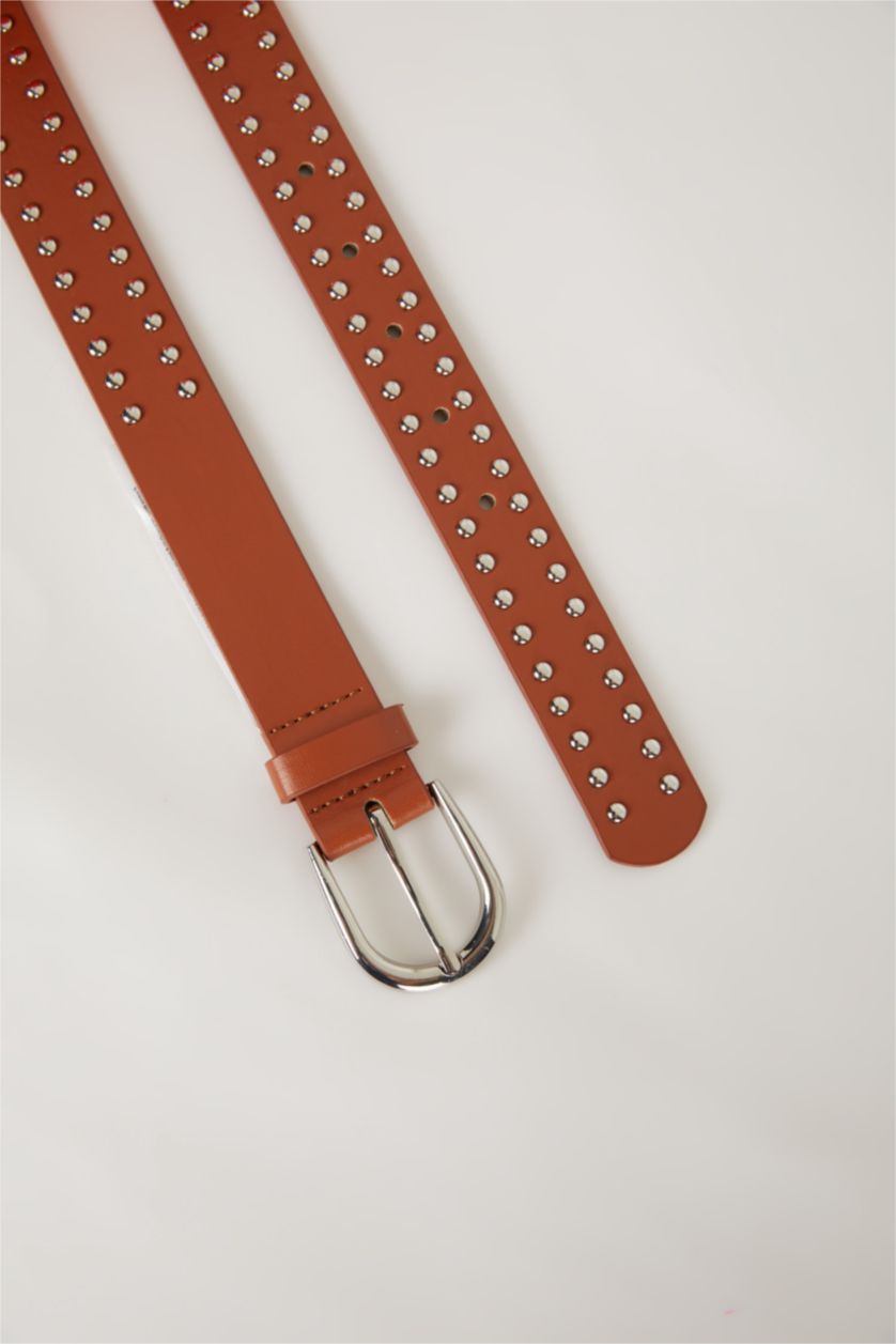 FEMME Marron Ceinture en Similicuir classique pour Femme