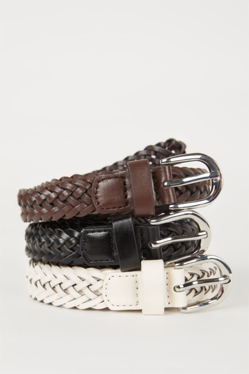 Kadın Karma Kadın Suni Deri 3'lü Günlük Kemer