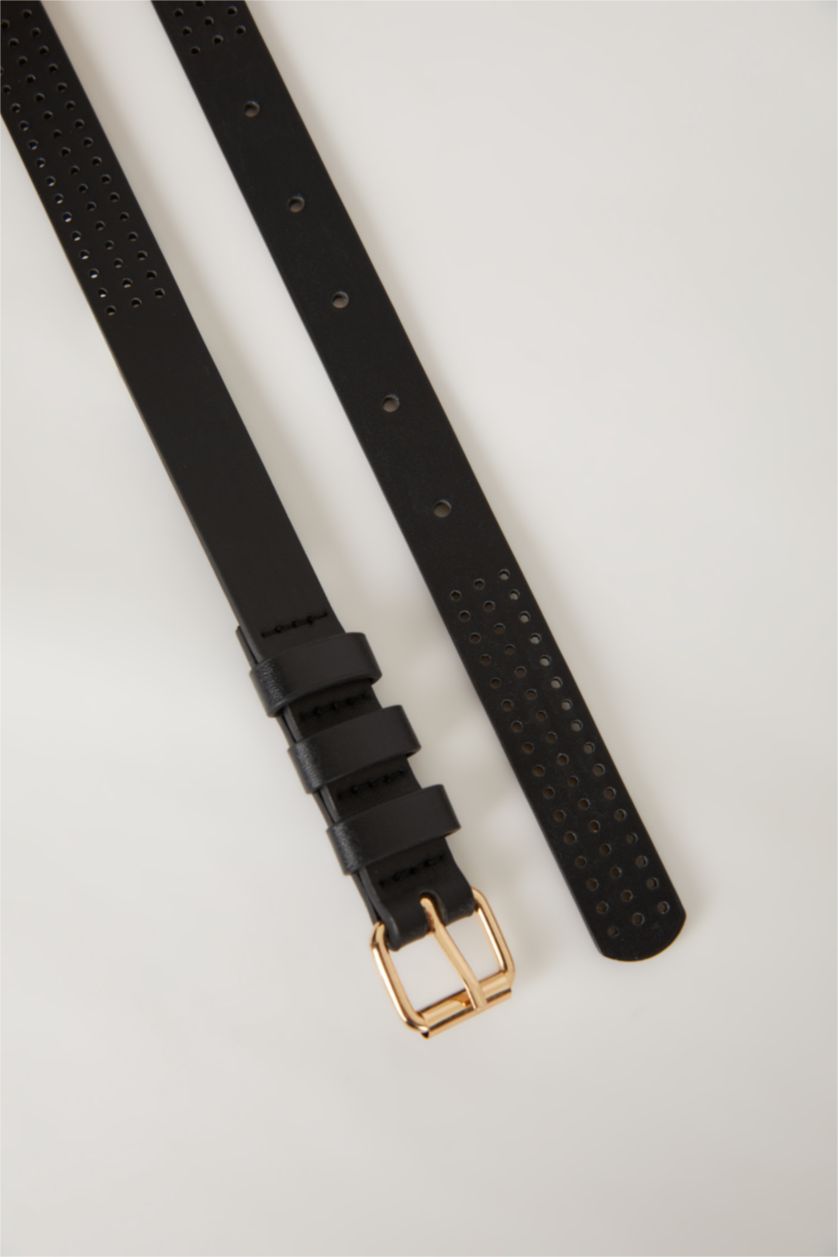 Женщины Разноцветный Ремень из искусственной кожи для женщин, 2 шт