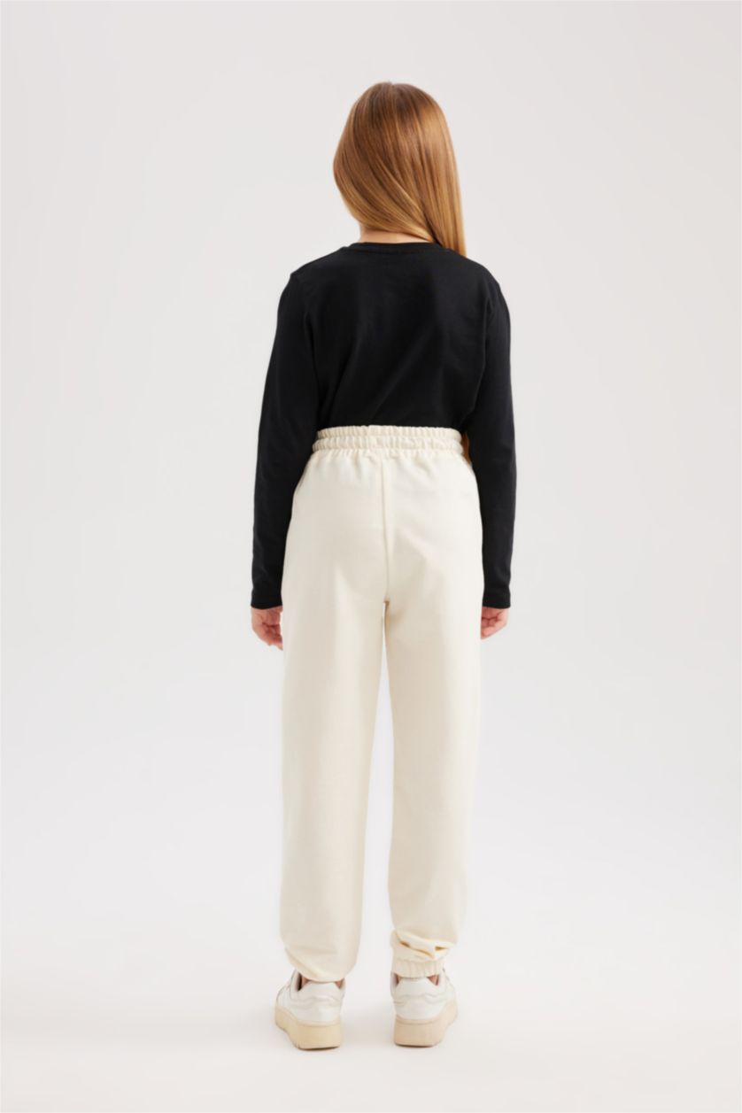 GIRLS & TEENS Ecru Girl Jogger Sweatpants