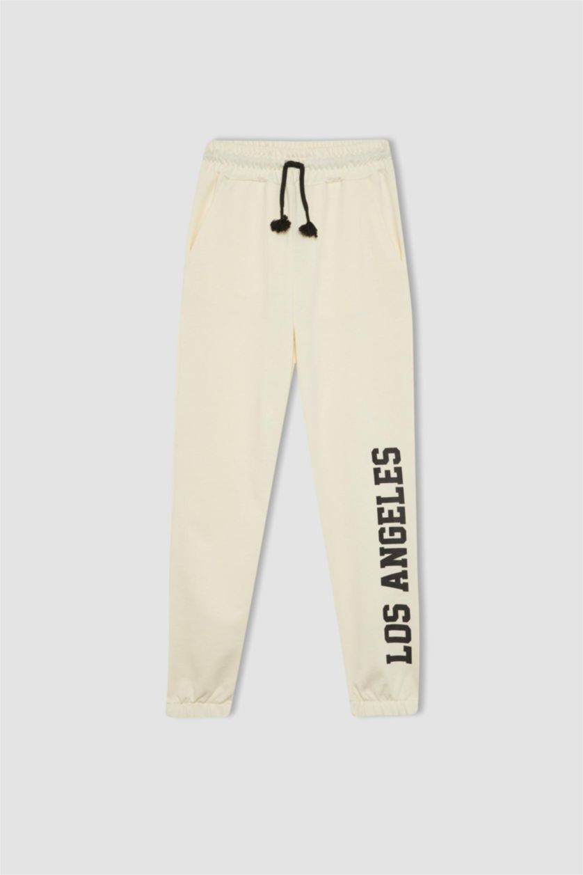 GIRLS & TEENS Ecru Girl Jogger Sweatpants