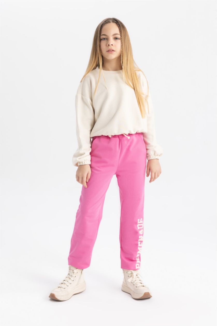 FILLES Rose Pantalon De Jogging imprimé Pour Fille