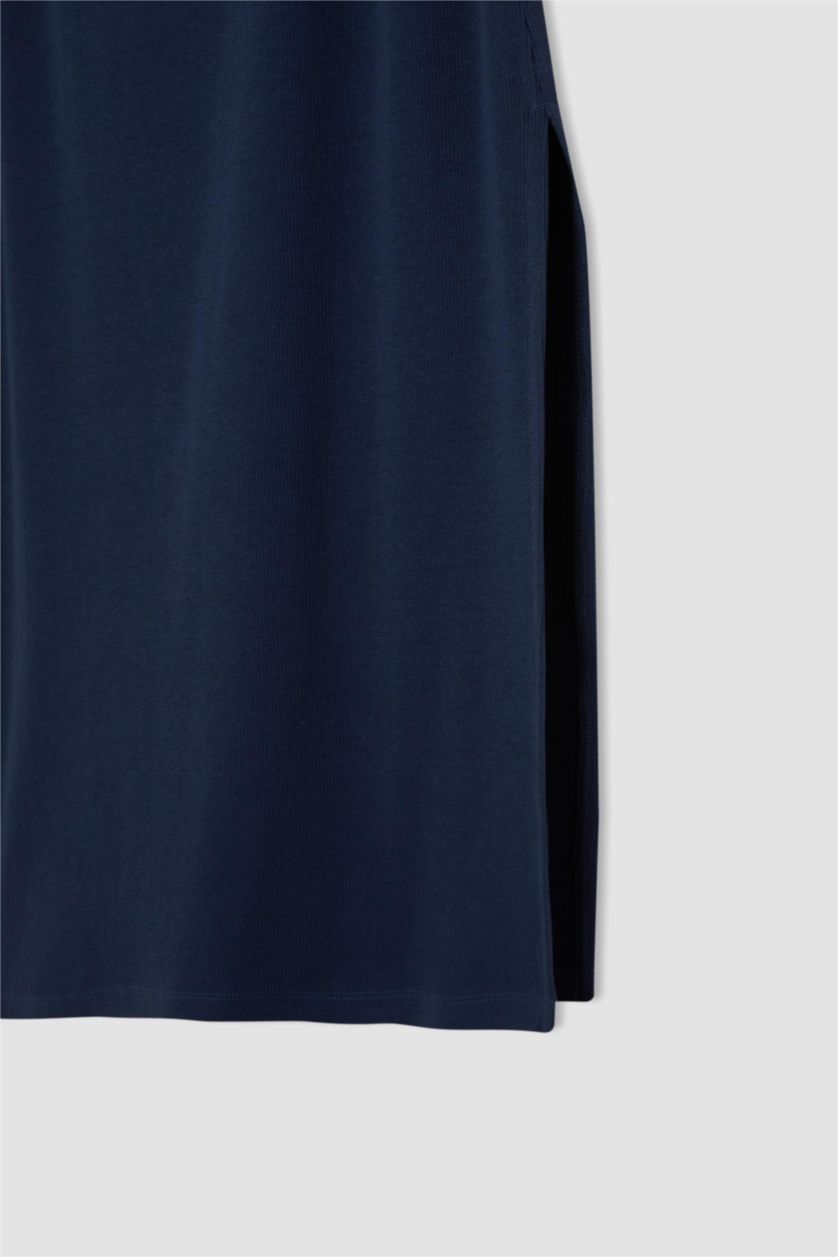 WOMAN NAVY Slim Fit Camisole Maxi Knitted Skirt