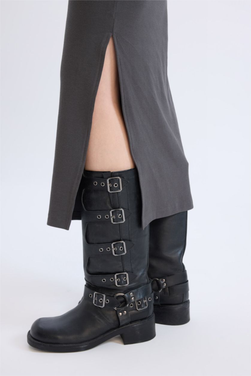 نساء أنثرا فستان طويل مضلع نص ردن بوديكون بياخة مستديرة