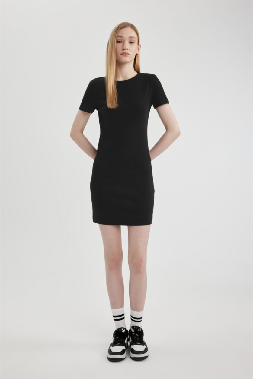 Woman Black Camisole Mini Dress