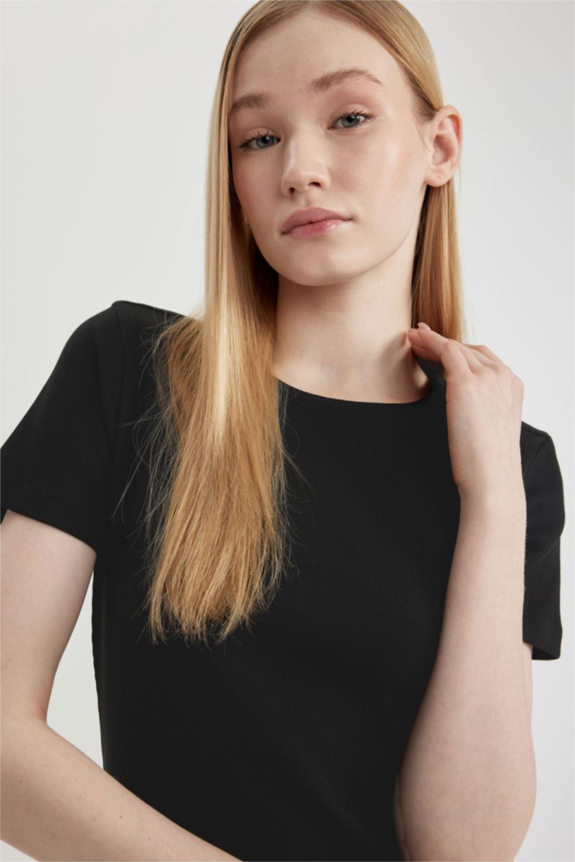 Woman Black Camisole Mini Dress