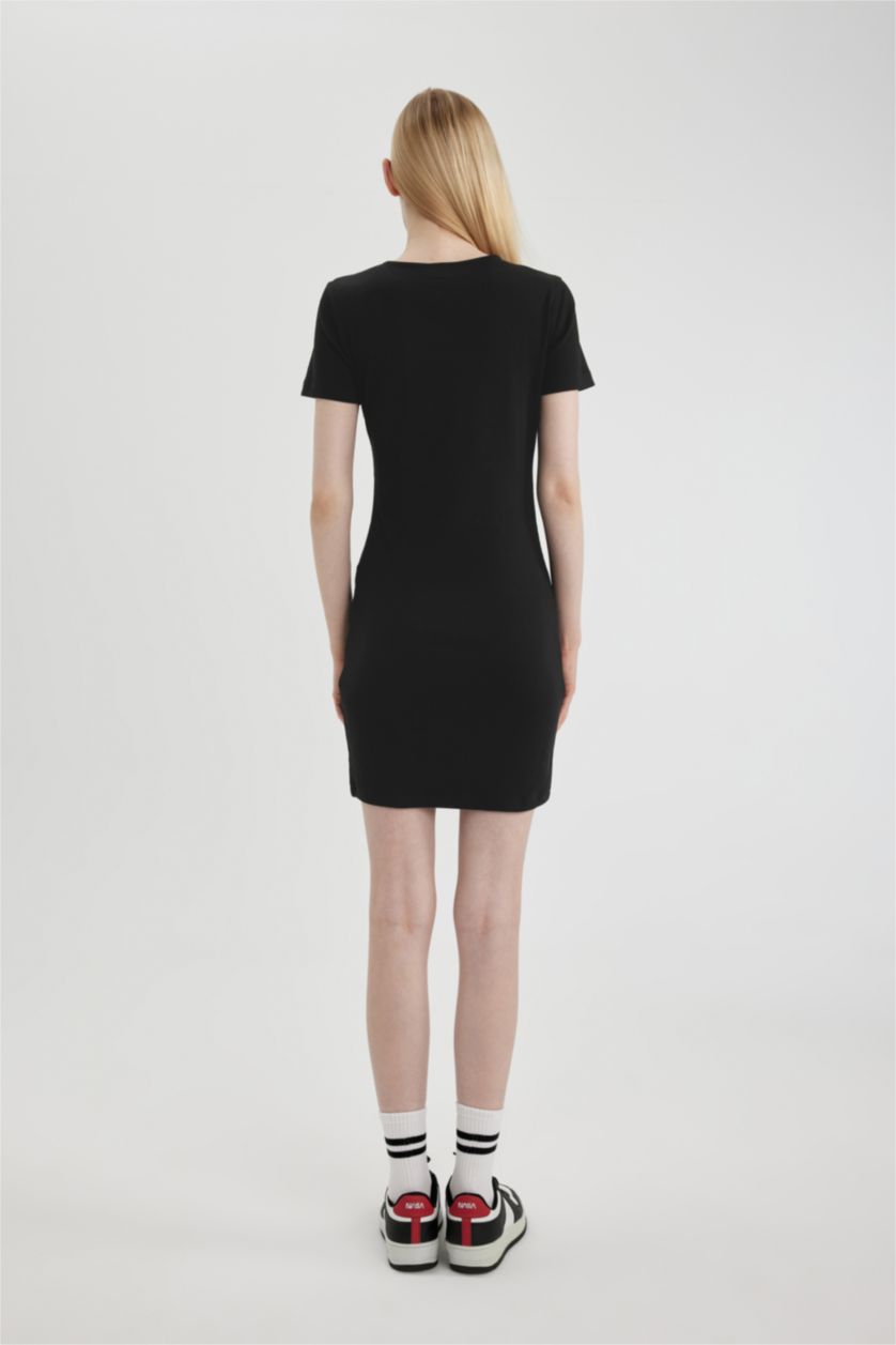 Woman Black Camisole Mini Dress