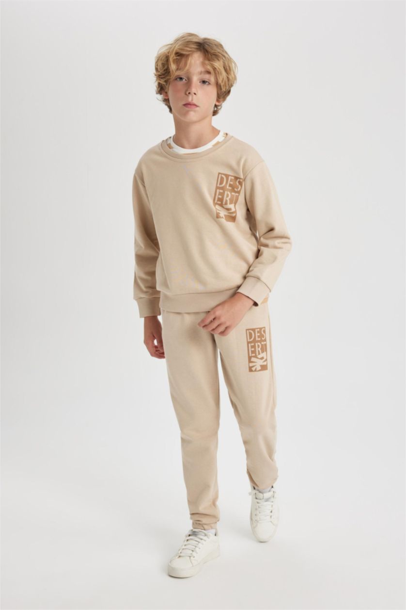 Мальчики и подростки Бежевый Брюки стандартного кроя для мальчиков