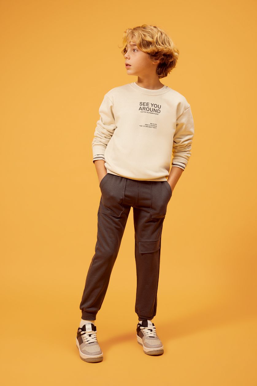 BOYS & TEENS Anthracite Boy Jogger Sweatpants