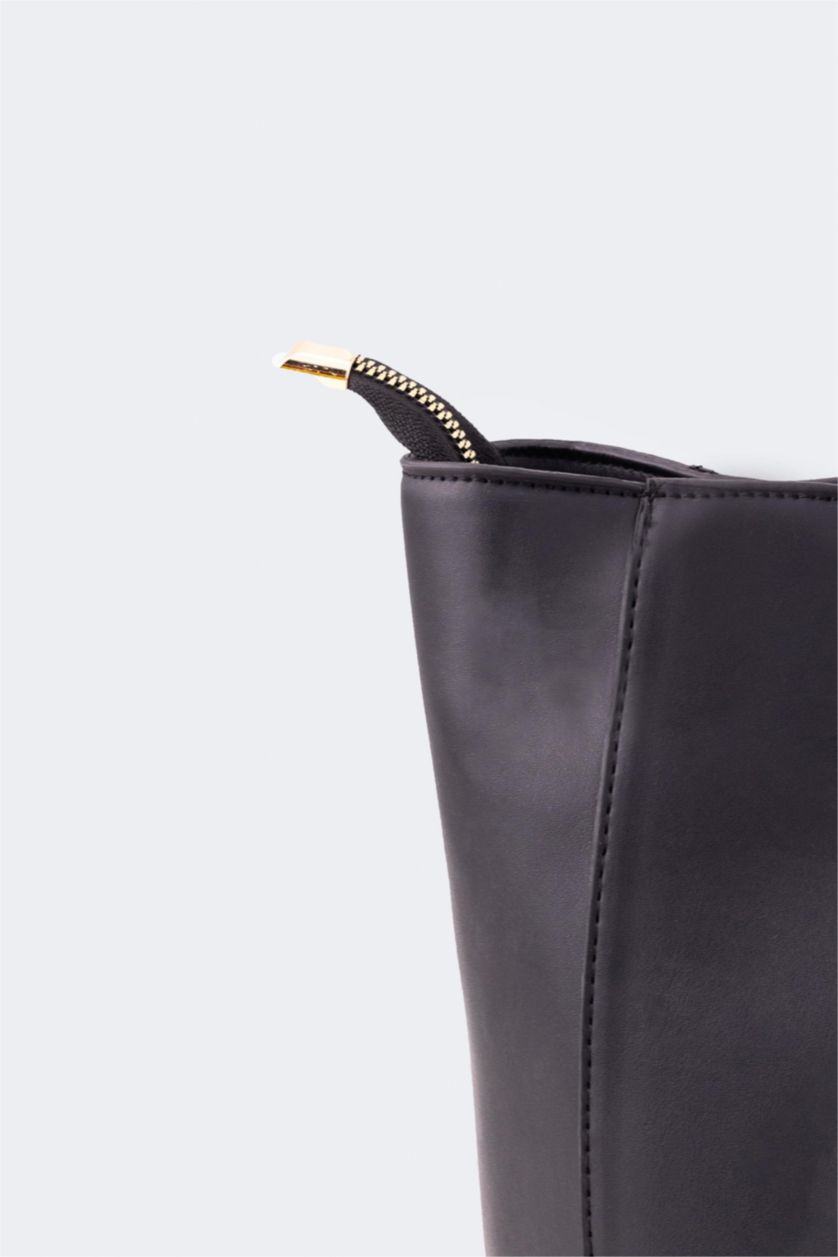 WOMAN Black Faux Leather Shoulder bag